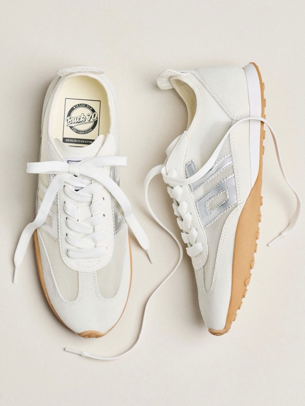 BACK 70 Exclusive Paris Sneakers in Ice Silver size 37
